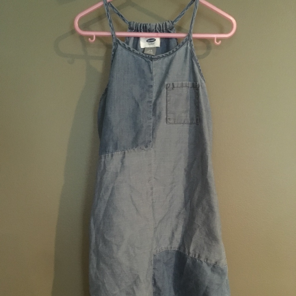 Girls denim sun dress